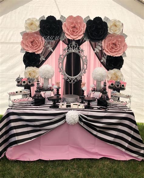 pink and silver decorations for a party